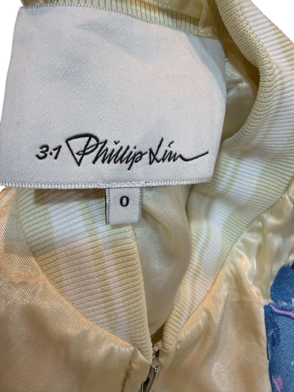 3.1 Phillip Lim Women’s Embroidered Satin Floral Bomber Jacket Ivory XS - Picture 7 of 12